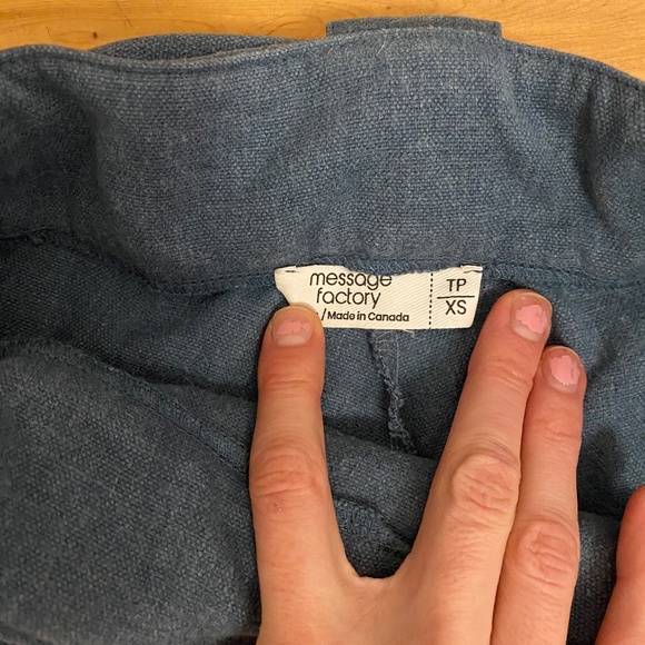 Blue-gray pants, super soft, solid textile - Picture 3 of 5